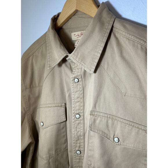 Turtle Bay New York Other - Khaki Turtle Bay Cotton‎ Twill Western Long Sleeve Button Down Shirt - (Men's L)